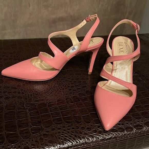 Le Chateau Pink/Rose LUXE Leather Strappy Heel. Made in Italy. EU 37 - Picture 2 of 10